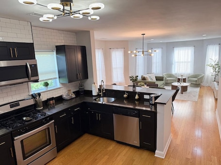 Private kitchen. Stay in Lowell - 3 bedroom with master suite