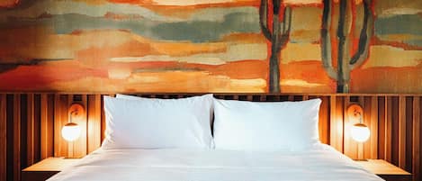 Desk, WiFi, bed sheets, wheelchair access