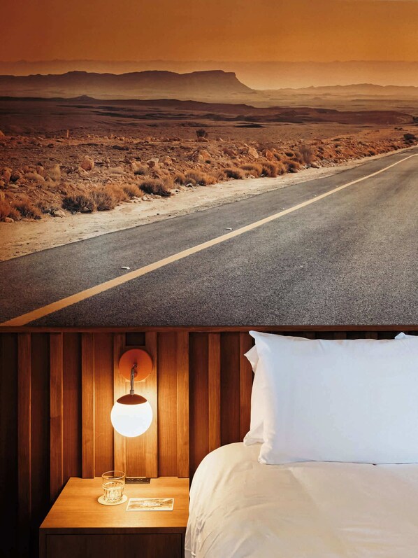 Escritorio, wifi gratis, ropa de cama y acceso para silla de ruedas 