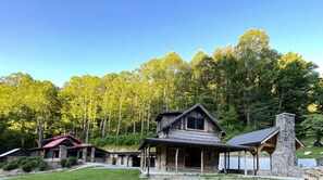 Exterior - The Lodge: Riverfront Log Home in Blue Ridge Mtns (Canton)