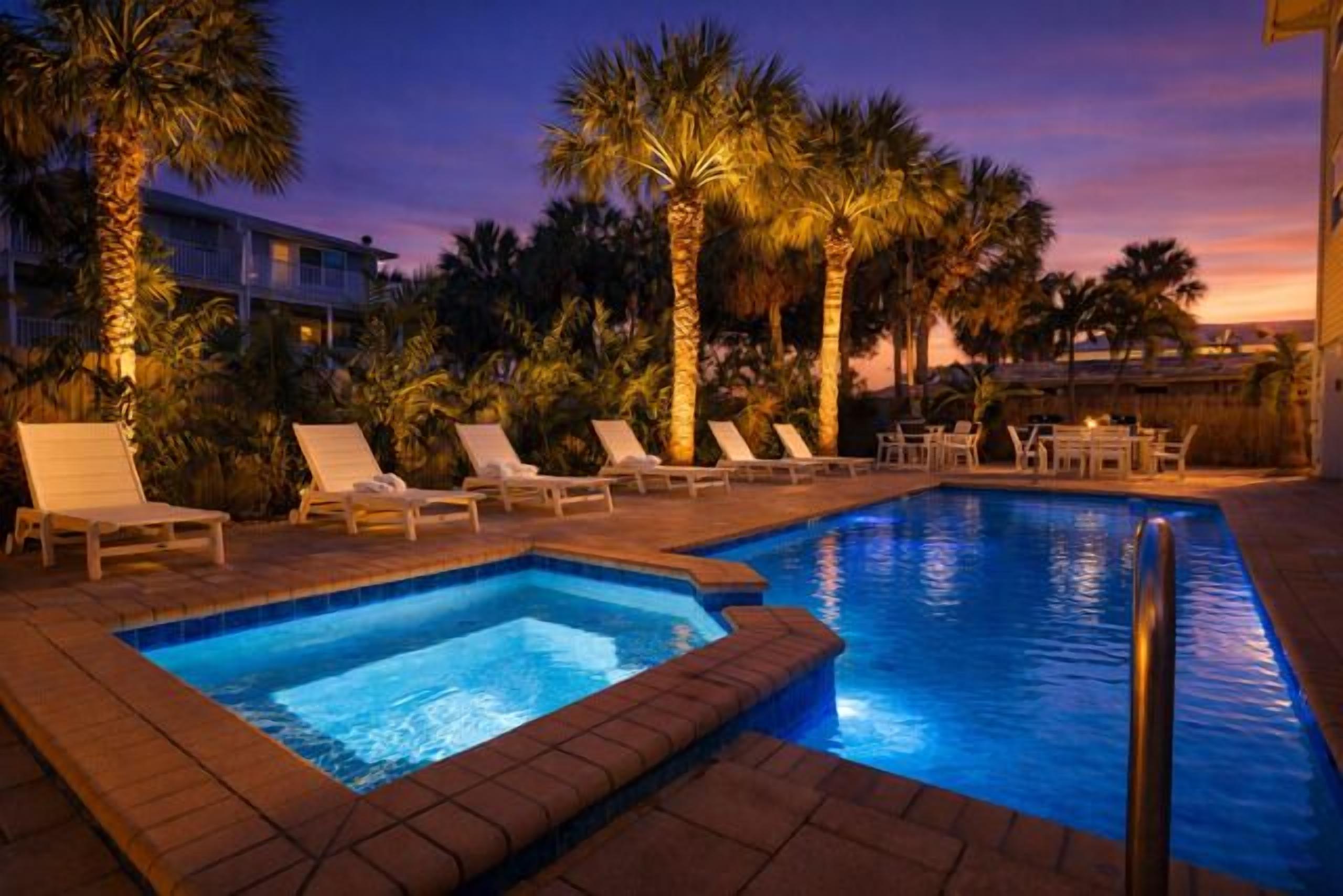 A heated pool