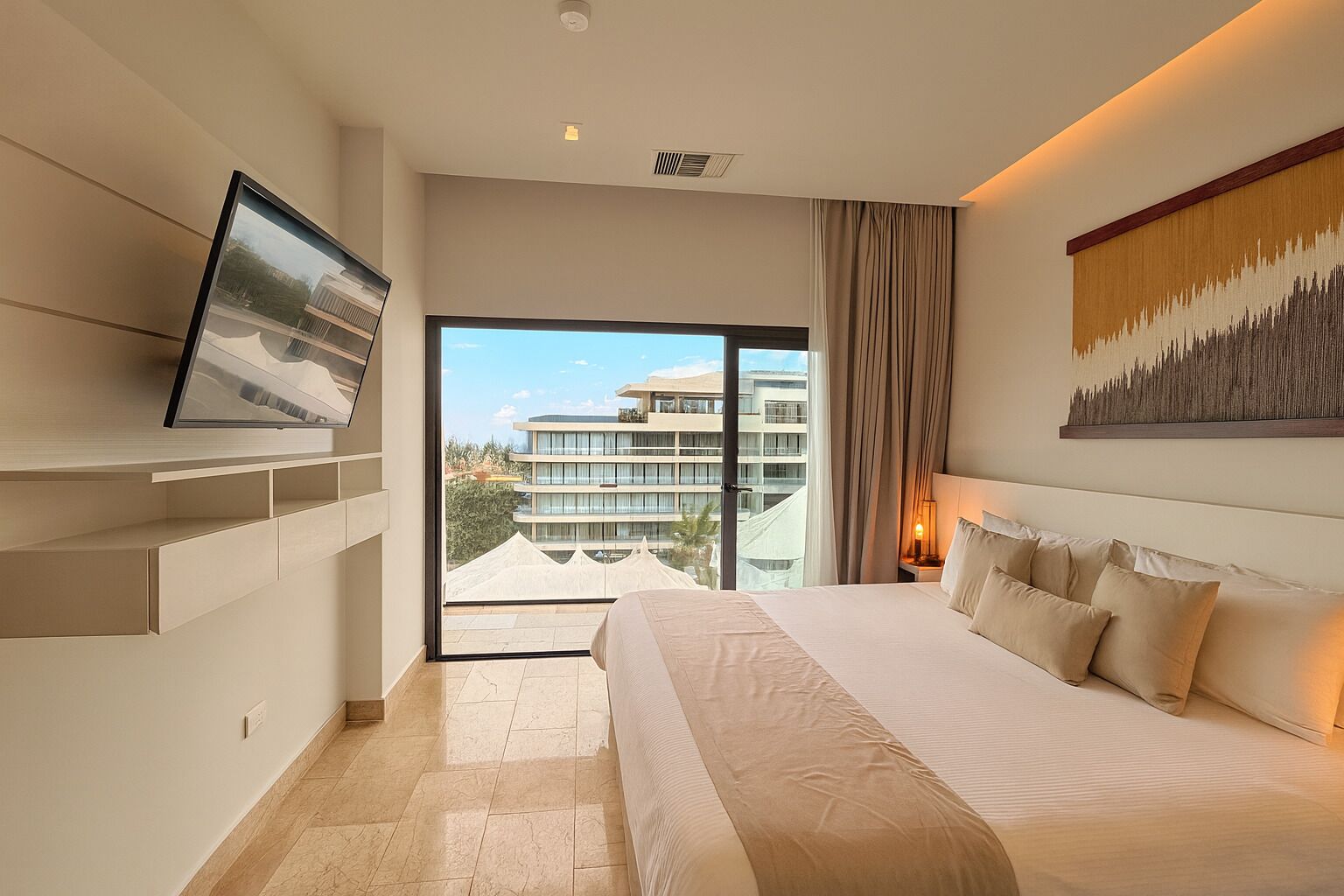 Departamento Deluxe, vista al mar, torre | Caja de seguridad en la habitación, cortinas blackout y wifi gratis 