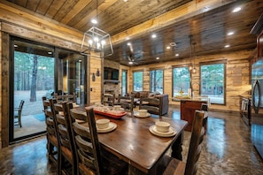 Dining - Chardonnay Chalet | 4 King Suites, Loft, Bunk Room, Hot Tub & Outdoor Fireplace in Broken Bow (Broken Bow)