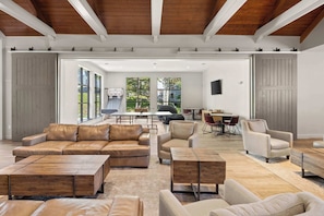 TV, fireplace - Sundance Slopeside | Walk to Lift + Pool & Hot Tub (Dover)
