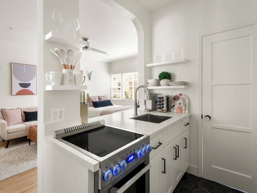 Deluxe-Studio, 1 Queen-Bett, Küche | Eigene Küche