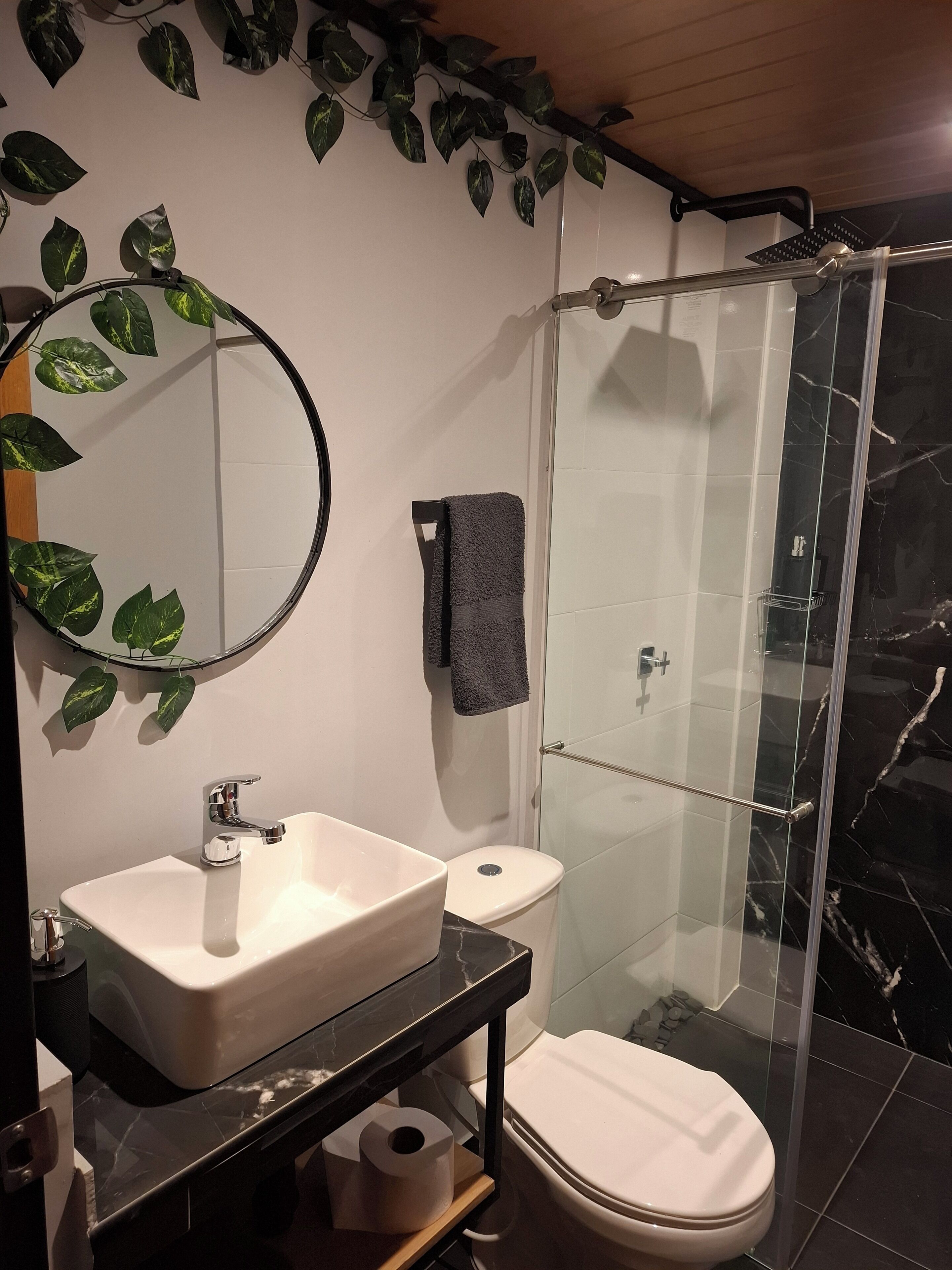 Towels, soap, toilet paper