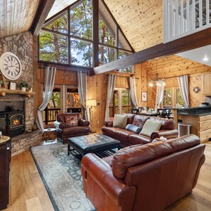 TV, fireplace, video games, DVD player - Family Cabin Getaway - Firepit, Views, Outdoor Fun! (Munds Park)