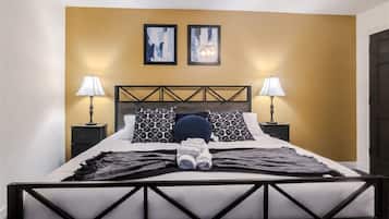 2 bedrooms, iron/ironing board, WiFi, bed sheets
