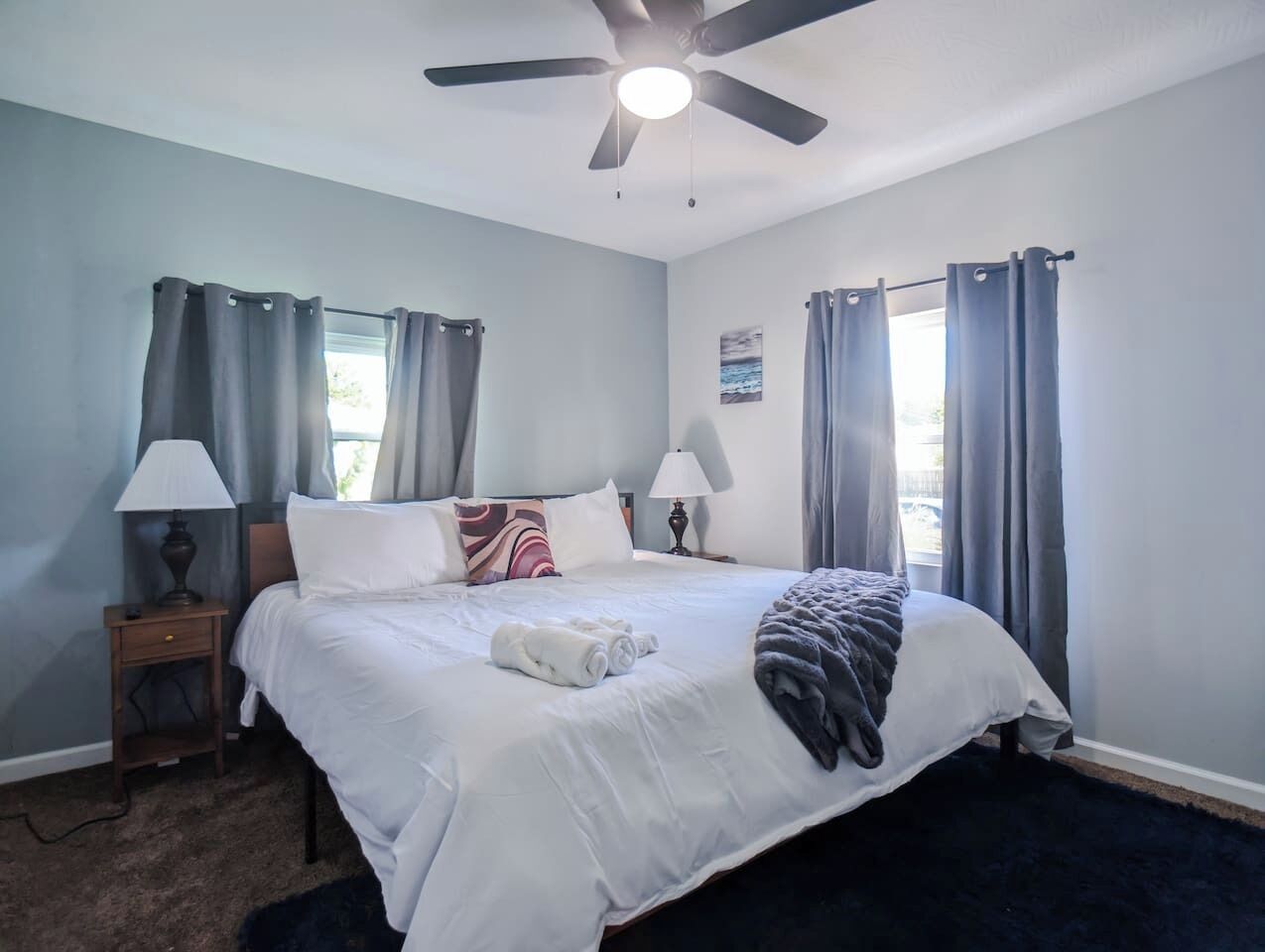 2 bedrooms, iron/ironing board, WiFi, bed sheets