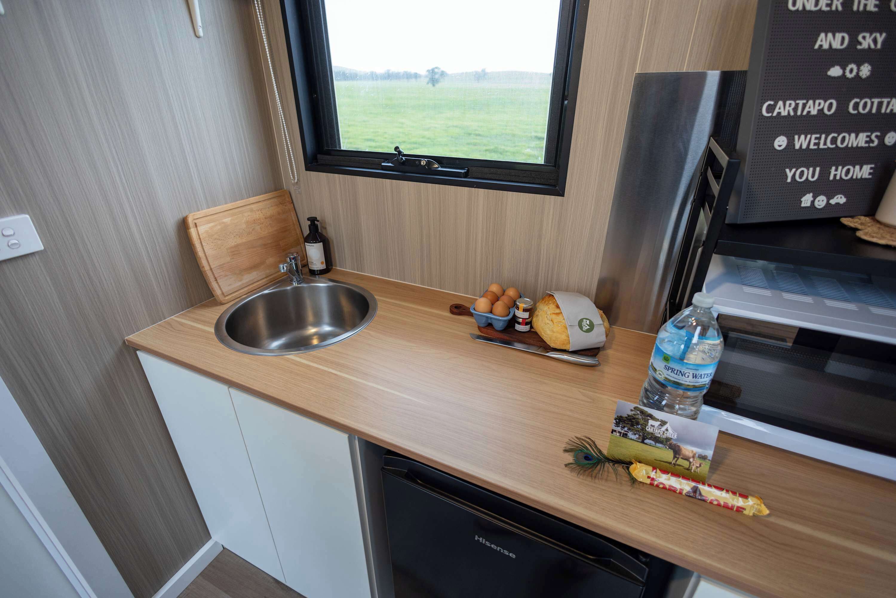 Fridge, microwave, stovetop, toaster