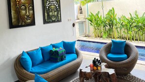 Vila, 2 kamar tidur, Boleh Merokok, kolam renang pribadi | Interior