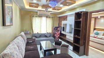 Deluxe-dobbeltværelse - havudsigt | Opholdsområde