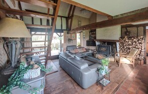 TV, fireplace - Charmante longère en campagne (La Neuville-aux-Joutes)