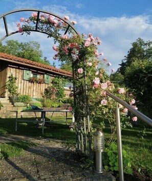 Outdoor dining - Lingg Oberberg Comfortable Vacation Home (Oberreute)