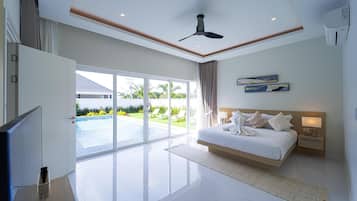 Villa - 3 sovrum - privat pool - utsikt mot poolen | Utsikt från rummet