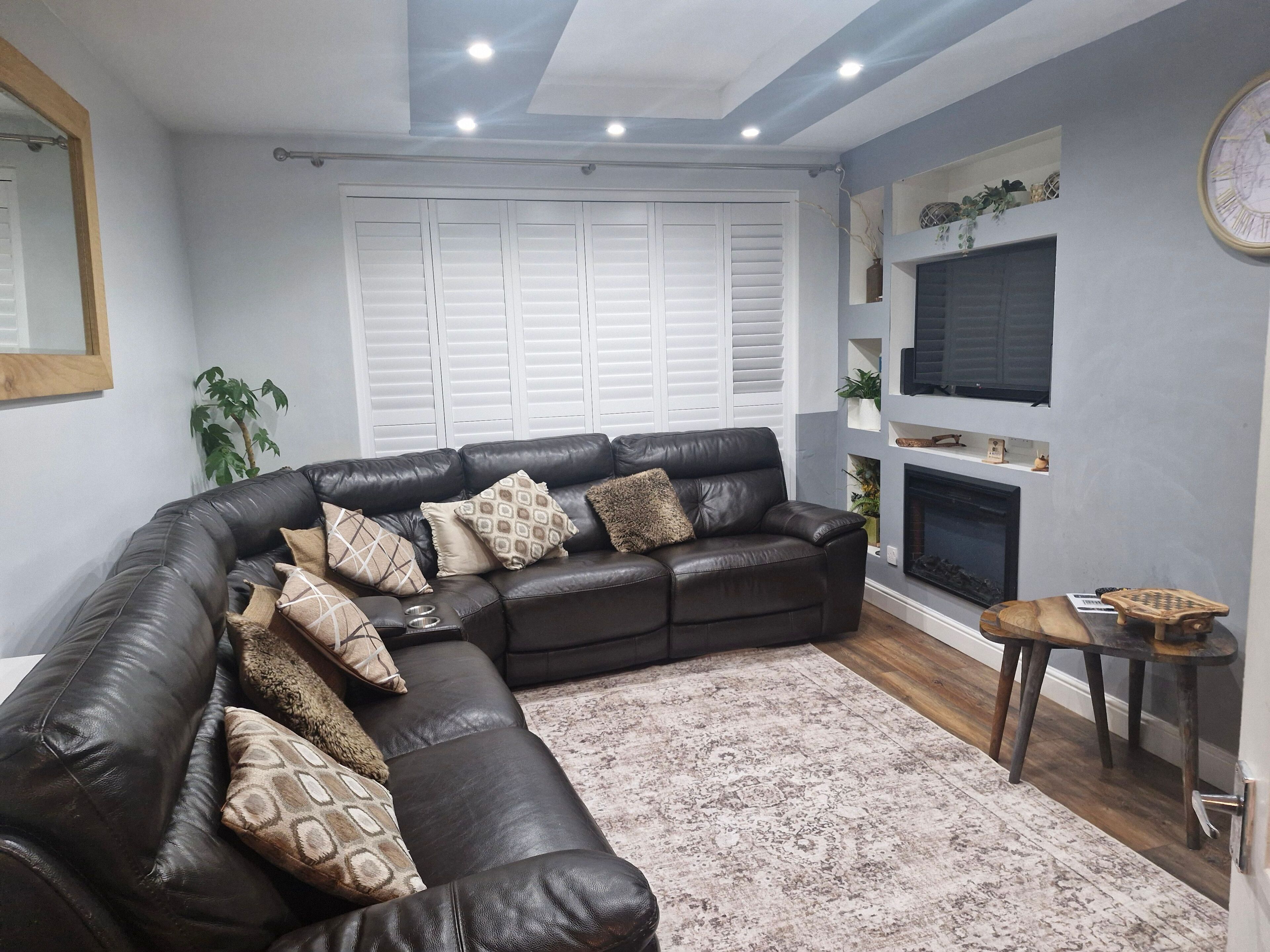 Televisión, chimenea