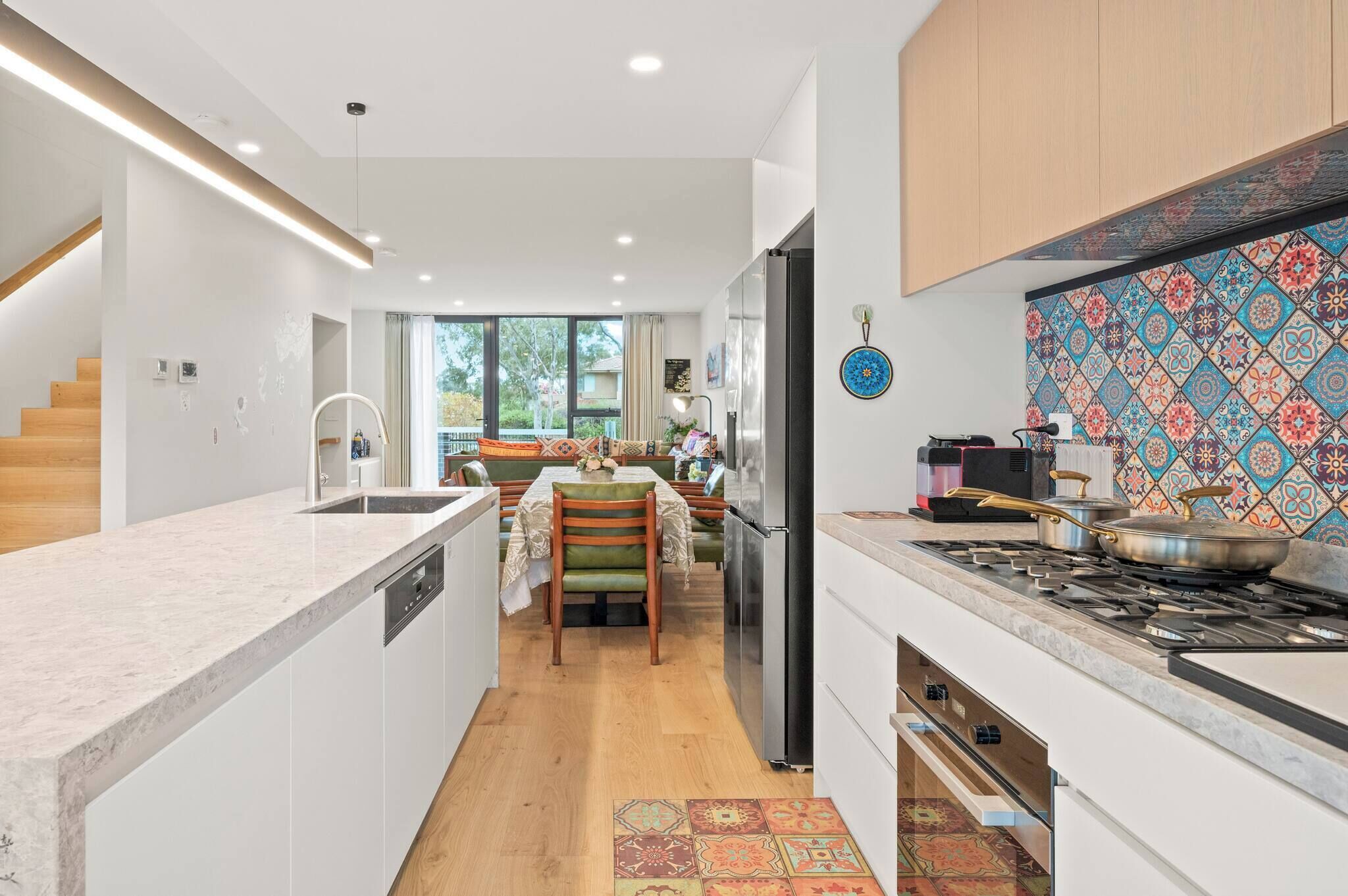 Fridge, microwave, dishwasher, coffee/tea maker