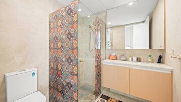 Shower, hair dryer