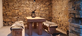 Cottage in the heart of Slovak countryside, below ruin of the Castle Lednica