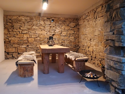 Cottage in the heart of Slovak countryside, below ruin of the Castle Lednica