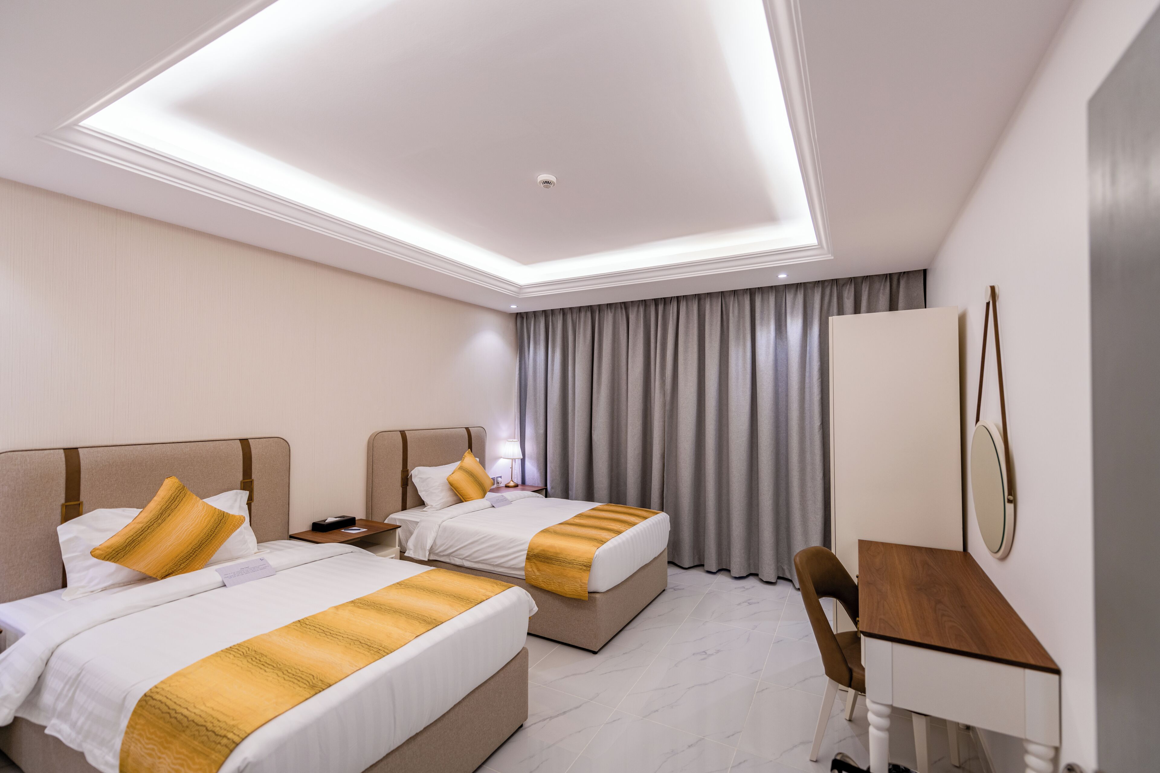 In-room safe, desk, laptop workspace, blackout drapes