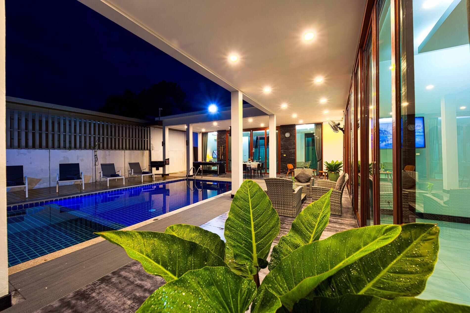 Villa, 4 habitaciones, alberca privada, vista a la alberca | Plano