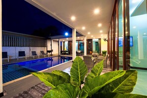 빌라, 침실 4개, 전용 수영장, 수영장 전망 | 평면도