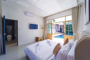 Vila, 4 quartos, piscina particular, vista para a piscina | Planta do andar
