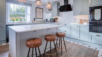 Microondas, horno, periquera y comedor