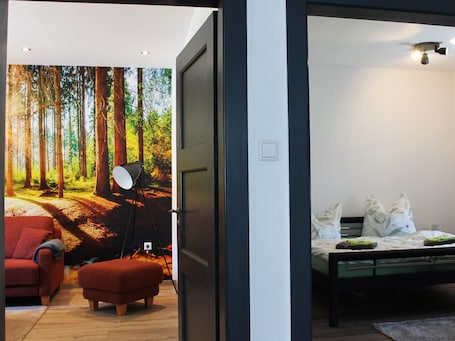 1 室のベッドルーム、WiFi、ベッドシーツ. Holiday Apartment Niggemann, 55 sqm – Shared Terrace, Garden & Wi-Fi