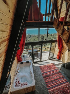 华丽平房, 阳台, 海景 | 起居区