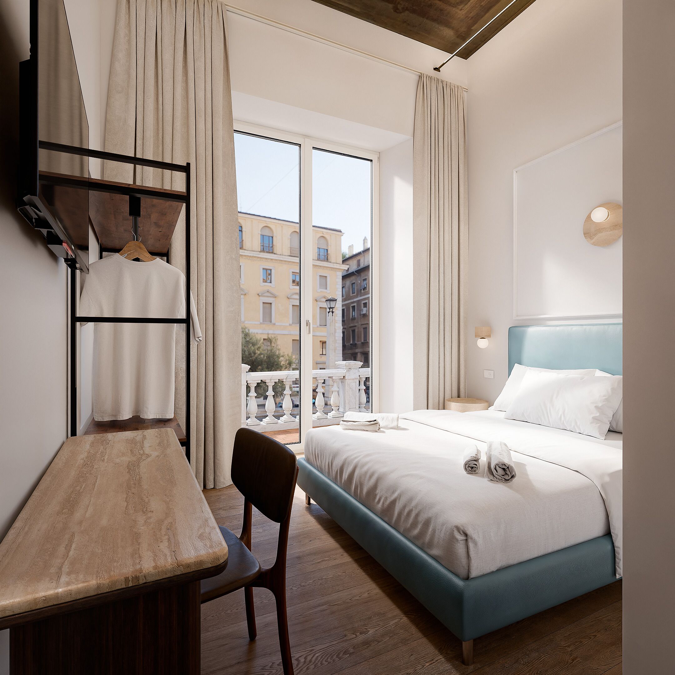 Chambre Double Confort, balcon, vue ville