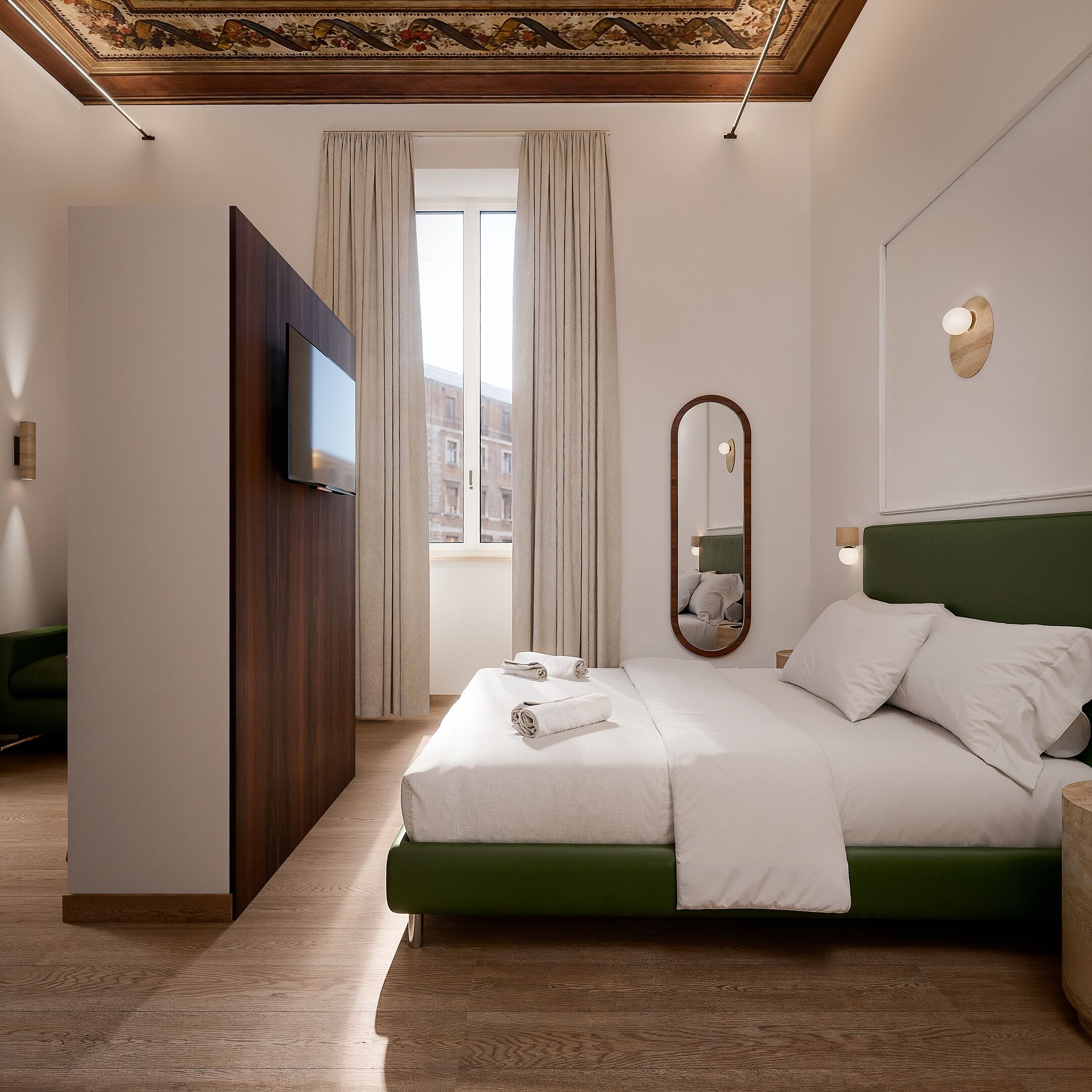 Luxury Triple Room, City View | Pillow-top beds, minibar, in-room safe, desk