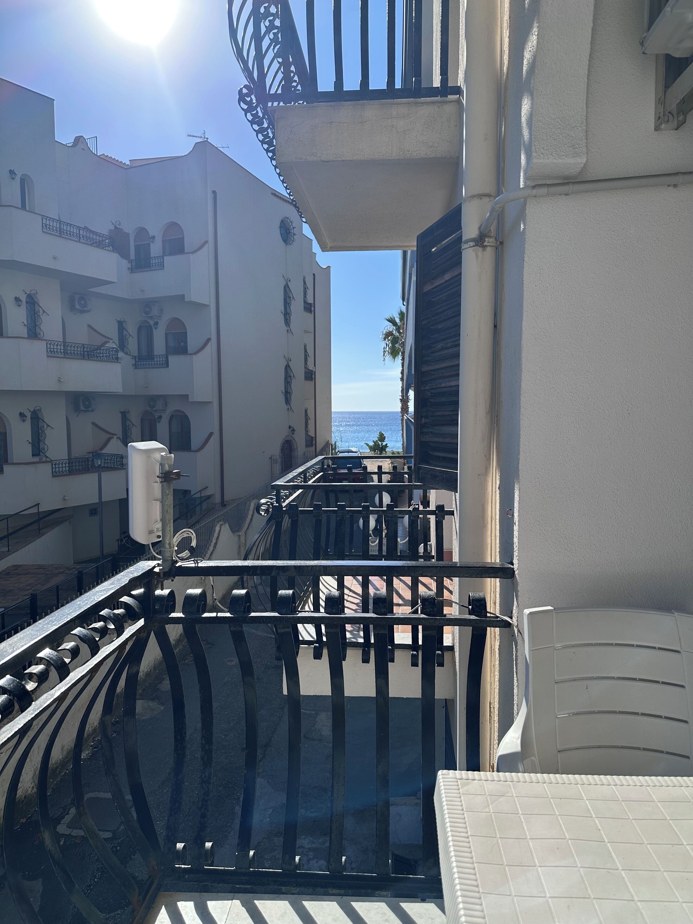 Apartemen Keluarga, balkon, pemandangan laut | Teras/patio