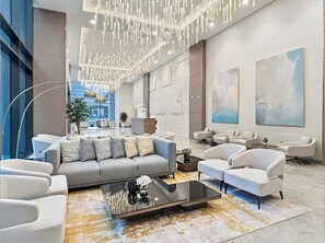 Reception - Elegant 3BR Canal & Burj Khalifa Views (Dubai)