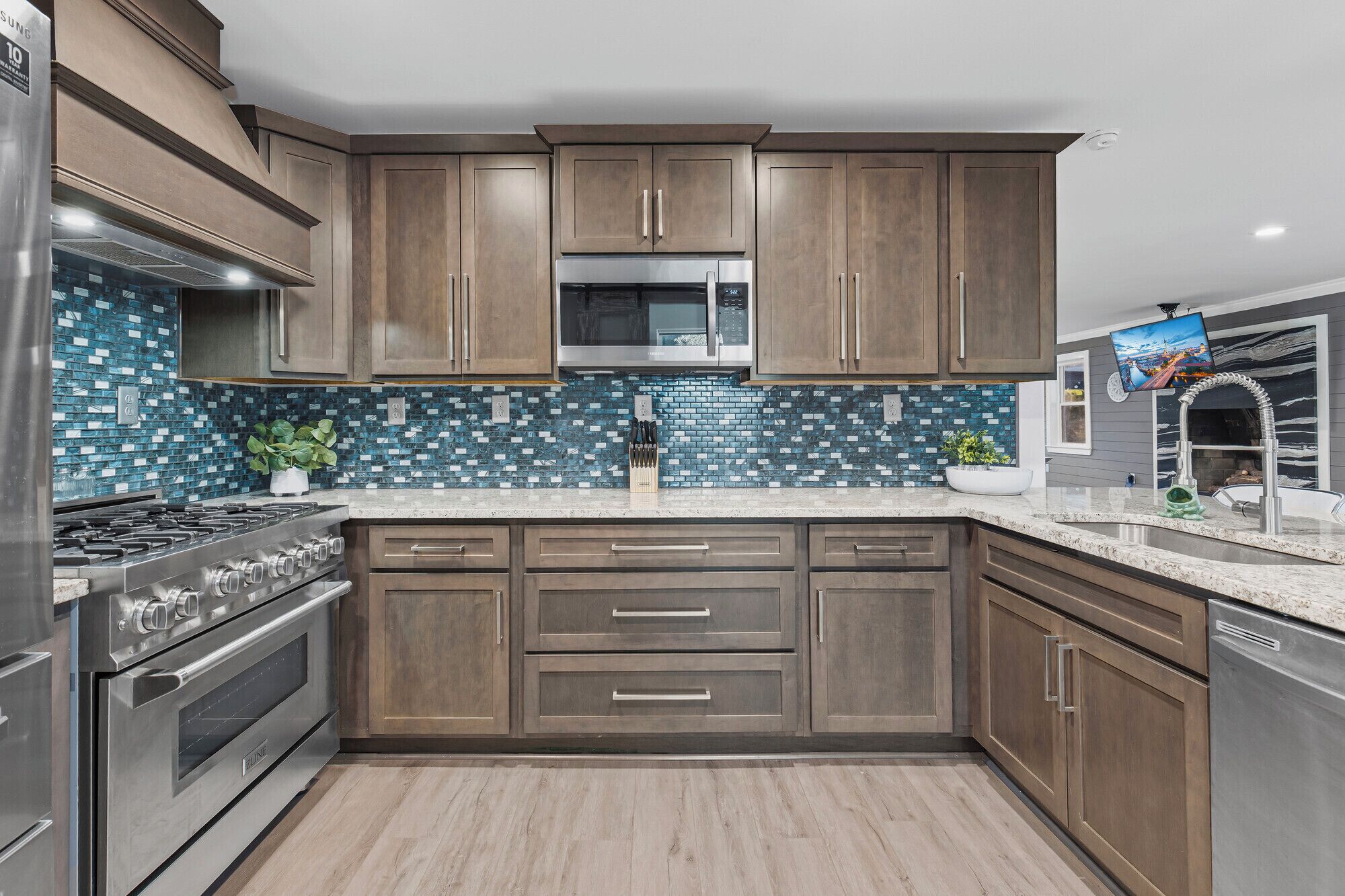 Microwave, oven, stovetop, dishwasher