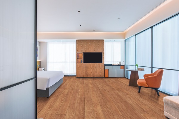 Kamar Eksekutif, 1 Tempat Tidur King | Selimut bulu angsa, brankas, meja kerja, dan tirai kedap cahaya