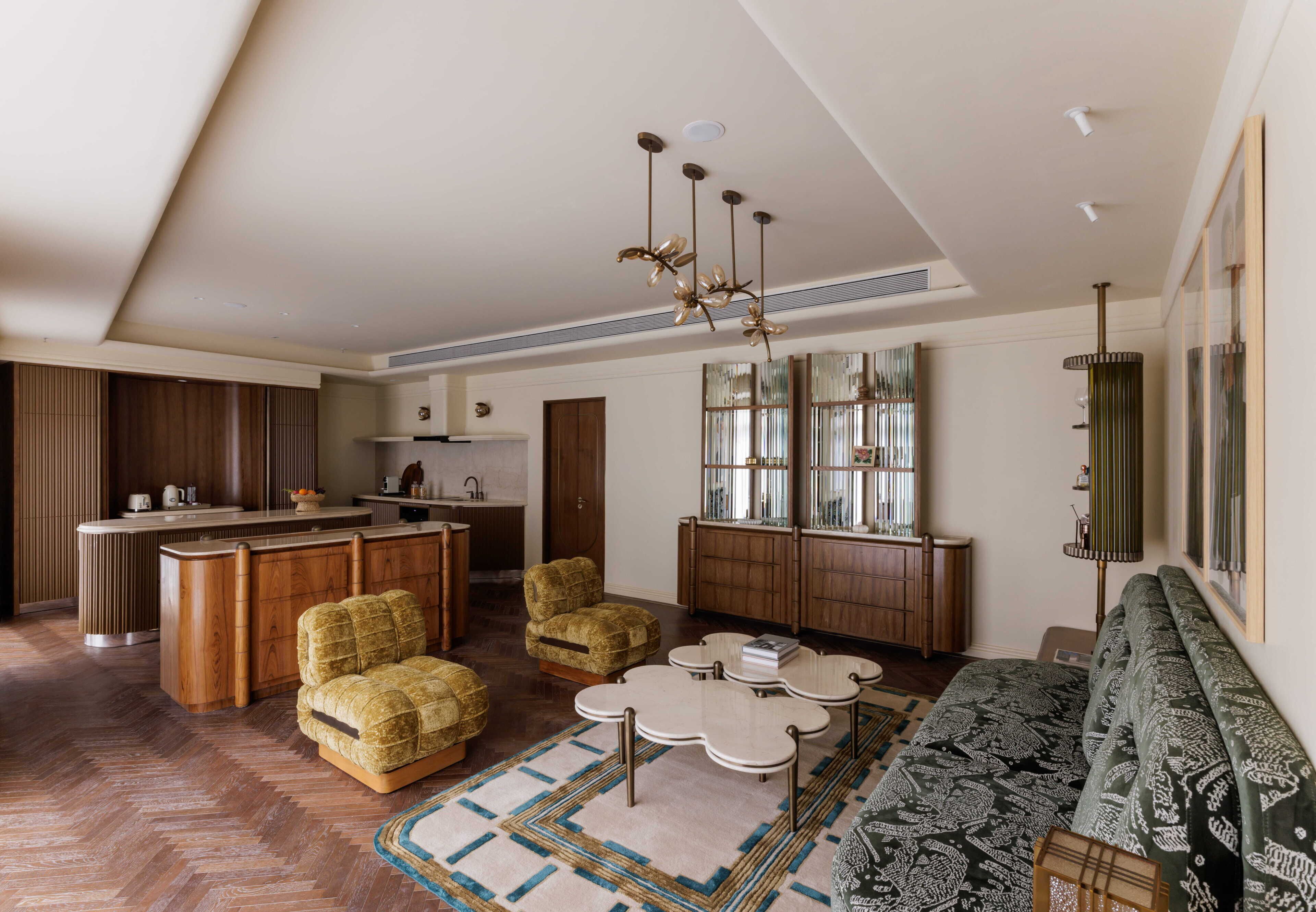 Suite, 2 Bedrooms (Roswyn) | Living area | 65-inch Smart TV with digital channels, offices