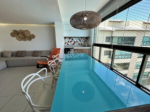 Comfort-Apartment, Meerblick | Esszimmer