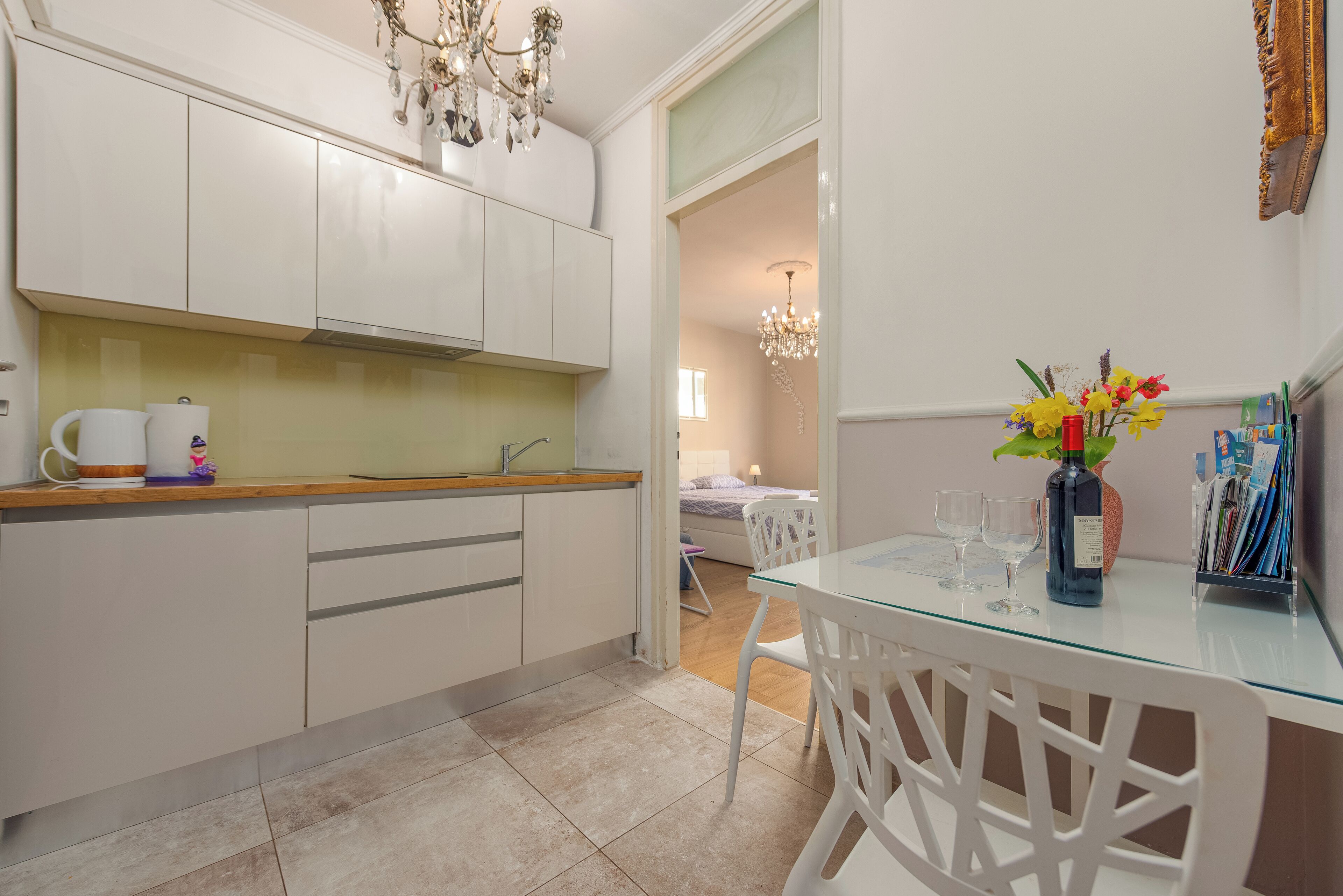 經典公寓, 部分海景 | 私人廚房