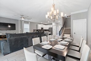 House, Multiple Bedrooms | Dining - ChampionsGate 9 Bedroom Pool Home with Game Room 9 Home (Davenport)