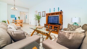 Living area - Windsor Hills Resort 5 Bedroom Private Pool+Spa Home 5 Home (Kissimmee)