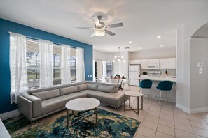 House, 6 Bedrooms | Living area - Windsor Hills Resort 6 Bedroom Home with Water Views 6 Home (Kissimmee)