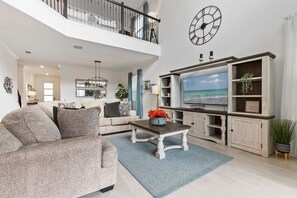 Living area - Championsgate Resort 6 Bedroom Private Pool+Spa Home 5 Home (Davenport)