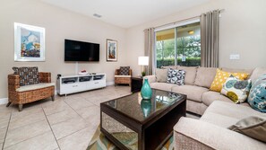 House, 5 Bedrooms | Living area - Solterra Resort 5 Bedroom Private Pool Home with Game Room 5 Home (Davenport)