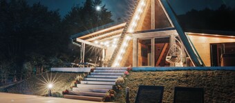 A-Frame Wellness Chalet • 2 Bedrooms • Sauna, Jacuzzi & Private Pool