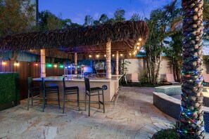 House, Multiple Bedrooms | Terrace/patio - 20 Bedroom Hollywood Themed Mansion Private Pool+Lazy River 20 Home (Davenport)