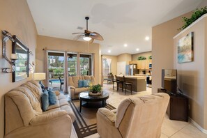 House, 4 Bedrooms | Living area | Smart TV - Windsor Palms Resort 4 Bedroom Pool Home + Game Room 4 Home (Kissimmee)