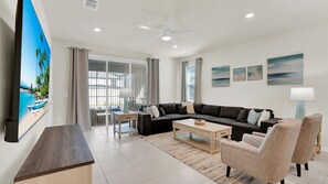 House, Multiple Bedrooms | Living area - Windsor Island Resort 7 Bedroom Private Pool Home 7 Home (Davenport)