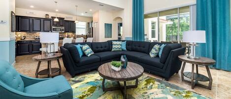 Maison, 5 chambres | Coin séjour